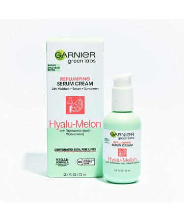 Garnier Green Labs Hyalu-Melon Replumping Serum Cream with Hyaluronic Acid & Watermelon SPF 30 - 2.4 fl oz - Buy Online on GoSupps.com