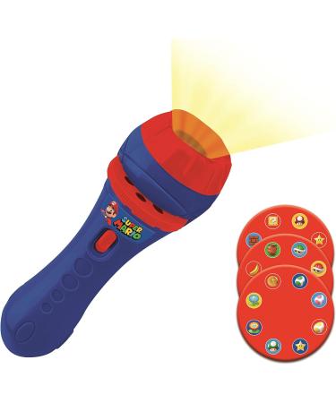 Lexibook Super Mario Brothers Nintendo Flashlight & Projector with 3 Discs - Children's Toy Blue/Red - Buy Online on GoSupps.com