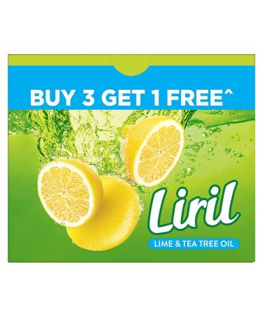 LIR-IL LIM-E Tea Tree Oil Bath Soaps: Refreshing Bathing Soaps with Freshness of Lemon - Paraben and Sulphate Free Soap Bar 125 g (Buy 3 Get 1)