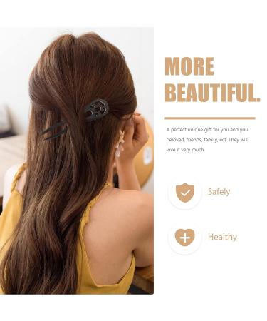 Lurrose Natural Ebony Hair Stick - Wooden U-Shaped Hair Fork Chopsticks - Retro Hairpin Clip (Random Color) - Buy Online on GoSupps.com