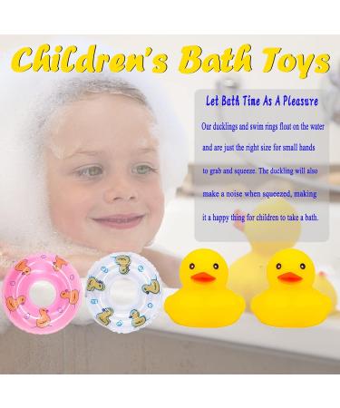 Carreuty 2PCS Yellow Rubber Duck Dashboard Decor Set - Baby Shower & Bath Toy Ornaments with Sunglasses, Guitar, Donut & Hat Chain - Summer Bedroom Decor - Buy Online on GoSupps.com