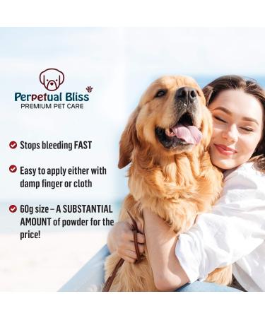 Perpetual Bliss Styptic Powder (60g) for Pets | Stops Bleeding from Nail Clipping & Grooming | Essential in Pet First Aid Kit - Buy Online on GoSupps.com