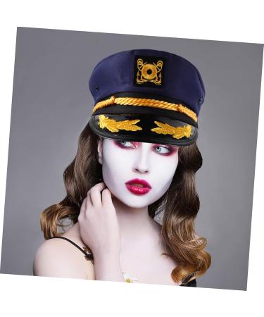 LIFKOME Navy Cap Captain Hat for Decor Captain Hats Admiral Hat Captain Cap Costume Party Captain Hat Yacht Costume Party Hat Navy Costume Accessory Marine Cosplay Hats Polyester - Buy Online on GoSupps.com