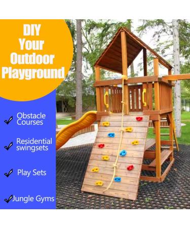 HAPPY MOTTE 25 Rock Climbing Holds for Kids - Indoor & Outdoor Playground Play Set with Hardware | Climbing Rock Wall Grips for Children - Buy Online on GoSupps.com