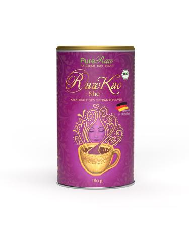 Rawkao she SHE SHATAVARI drinking chocolate without sugar (organic raw vegan) Moon Milk Beverage powder hot chocolate coffee replacement cocoa powder energy drink for women - cacao drink powder |Pureeraw 480g Rawkao She (Shatavari) 480 g (1 Pack)