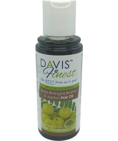 Davis Finest Herbal Hair Growth Oil with Amla, Bhringraj, Brahmi & Jojoba Seed Oil - Promotes Healthy Scalp, Hair Growth & Prevents Hair Loss - 110ml - Buy Online on GoSupps.com