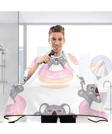 Waterproof Barber Cape - Koala Bear & Cheetah Pattern Hair Cutting Bib for Men & Unisex | Stylish Hair Salon Accessory - Buy Online on GoSupps.com