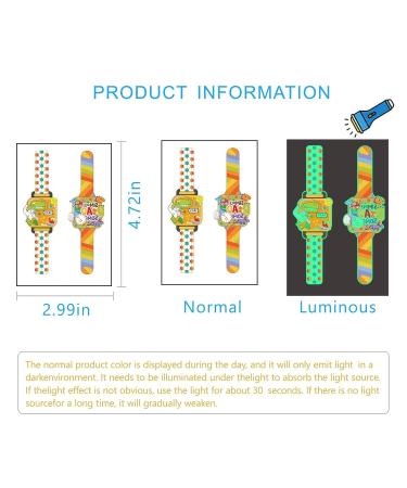 Kids Cartoon Watch Temporary Tattoos - Glow in the Dark Luminous Fake Tattoos for Boys and Girls - Car Dinosaur Space Robot Party Favor Stickers - Buy Online on GoSupps.com