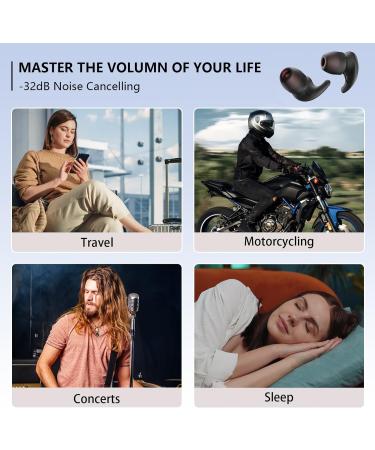 KAUGIC Ear Plugs for Sleep - Noise Reduction, Reusable Silicone Earplugs for Sleeping, Snoring, Work, Travel, Concerts - 8 Ear Tips (XS/S/M/L) - Buy Online on GoSupps.com
