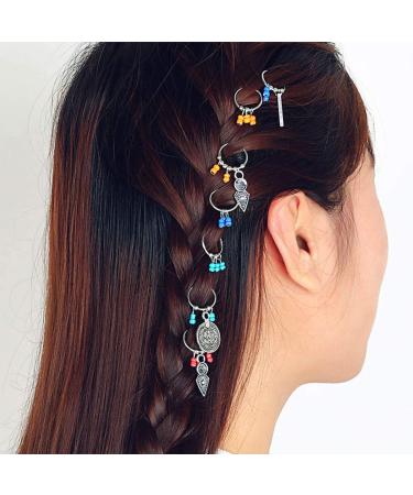200 PCS Hair Braid Rings | Hair Hoops Clips for Women & Girls | Dreadlocks Accessories in Gold & Silver - Buy Online on GoSupps.com