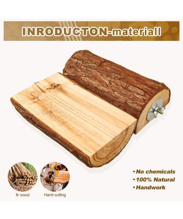 S-Mechanic Natural Wood Parrot Cage Perch Stand for Small/Medium Parrots Lovebird Parakeet - Style 1 - Buy Online on GoSupps.com