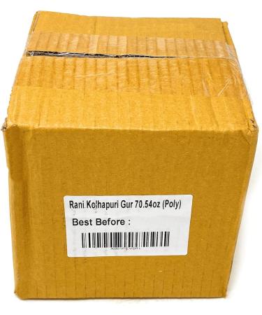 Asian Kitchen Kolhapuri Gur (Jaggery) 1kg - Unrefined Raw Cane Sugar - Gluten Friendly - Vegan - Non-GMO - 1 kg Jar - Buy Online on GoSupps.com