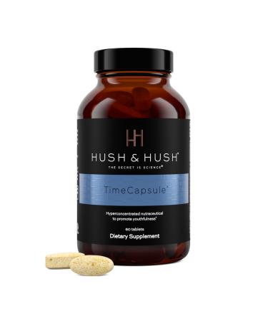 Hush & Hush TimeCapsule Multivitamin Women's Multivitamin Men's Multivitamin Clean Nutraceuticals Supplements That Contains Hyaluronic Acid Vitamin C Zinc Vitamin B12 Vitamin E - 60 Tablets