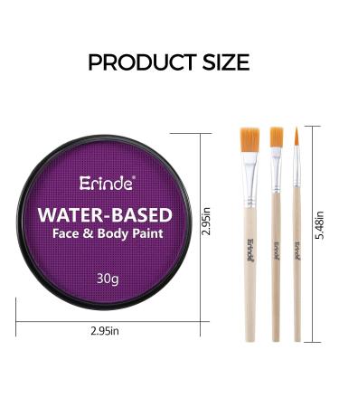 Buy Erinde Purple Face Body Paint - Professional Non-Toxic Water Based Face Painting Kit for Kids & Adults - Perfect for Halloween Cosplay SFX - 30g - Buy Online on GoSupps.com