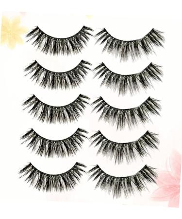 minkissy 5 Pairs eyelashes natural European and American lashes dense fake eyelash cross eyelash natural eyelashes three-dimensional Fake eyelashes natural false lashes 3d - Buy Online on GoSupps.com