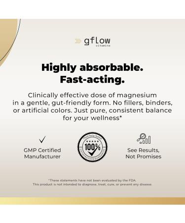 Gflow Vitamins Magnesium Citrate Supplement | Citrato de Magnesio | Supplement for Calm, Sleep, Muscles and Bones | Made in The USA - Buy Online on GoSupps.com