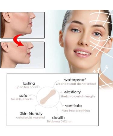 Visiblurry Facelift Tape for Face | Face Lifting Tape for Saggy Skin - Breathable Ultra-thin Invisible High Elasticity V Shaped Instant Face Lift Sticker Secret Make Up Stickers for - Buy Online on GoSupps.com