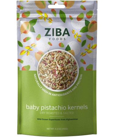 Ziba Foods Wild-Grown Baby Pistachio Kernels | Non-GMO, Vegan, Gluten Free Snack, Nuts | Wild Grown, Dry Roasted & Salted | Healthy, Delicious Snack, 5.3 oz 5.3 Ounce (Pack of 1)