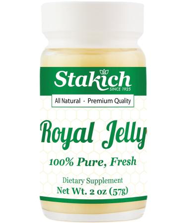 Stakich Fresh Royal Jelly - Pure All Natural - No Additives/Flavors/Preservatives Added - 2 Ounce (57 Grams) 2 Ounce (Pack of 1)