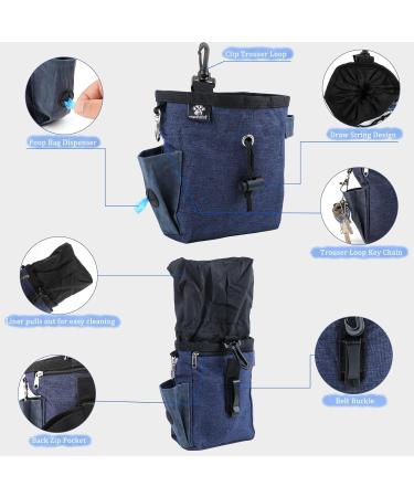 Svalor Treats for Dogs | Versatile Hands-Free Training Feed Bag with Feces Dispenser & Adjustable Belt - Blue - Buy Online on GoSupps.com