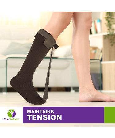 Plantar Fasciitis Stretch Night Sock for Pain Relief - Black, M Medium (1 Pack) - Buy Online on GoSupps.com