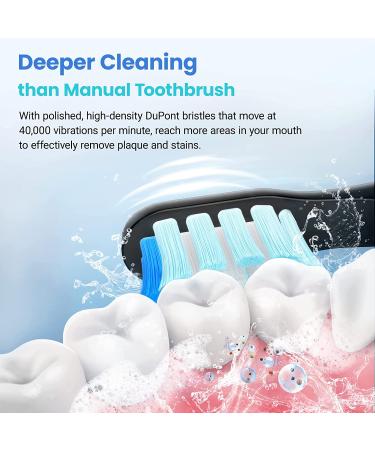 Etekcity Sonic Rechargeable Electric Toothbrush for Adults and Kids | 8 Soft Brush Heads, 5 Modes & Travel Case | Black - Buy Online on GoSupps.com