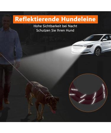 X Xben 12m Dog Tow Line - Thick Leash with Padded Handle for Small & Medium Dogs | Lockable Carabiner | Pink - Buy Online on GoSupps.com