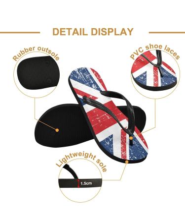 Buy Mnsruu Union Jack Flip Flops - XXL British Flag Sandals for Men & Women | Stylish Home Slippers & Travel Footwear - Buy Online on GoSupps.com