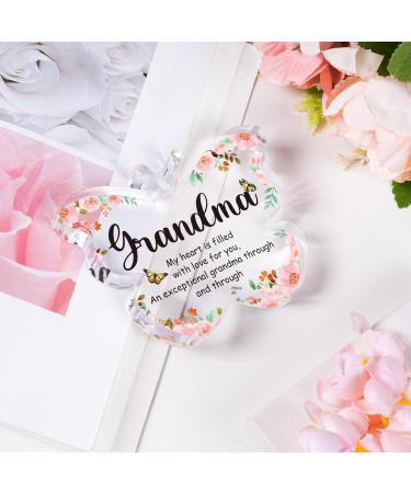 Grandma Birthday Gifts Best Grandma Gifts Presents for Grandma Gifts for Grandma Butterfly-Shaped Acrylic Plaque Nanny Gifts Granny gifts Nana Gifts Great Grandma Gifts Grandma Gift - Buy Online on GoSupps.com