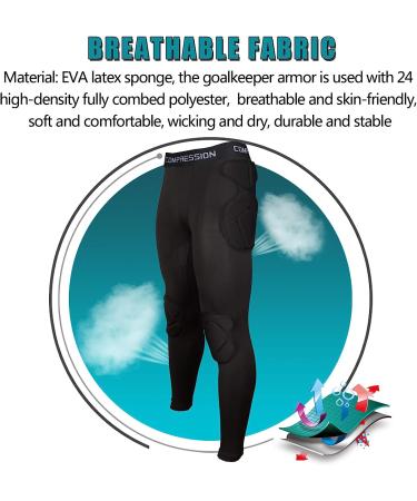 Shinestone Adult Men's Goalkeeper Armor BodyShield Padded Compression Set - Black Pants-02 X-Large - Buy Online on GoSupps.com