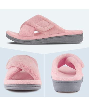 BCSTUDIO Women's Pink Fuzzy House Slippers with Orthotic Arch Support - Cozy Slides for Women Size 10 - Buy Online on GoSupps.com