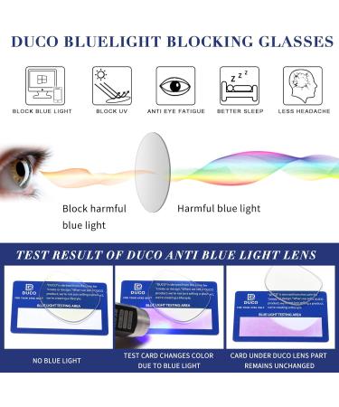 DUCO Vintage Round Blue Light Glasses for Men & Women | Blue Ray Blocking Non-Prescription Eyewear | Computer Screen Glasses Grey 5213 - International Shipping Available - Buy Online on GoSupps.com