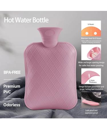 ANMIA Classic Premium 1.8L Hot Water Bottle for Hot/Cold Therapy - Pink, Pain Relief for Sore Muscles - Buy Online on GoSupps.com