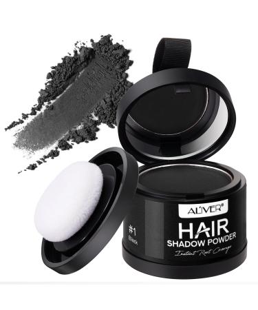 Black base powder 4G hair powder Immediate effect hair concealer waterproof hairline powder to fill up with thinner hair for women and men (black)