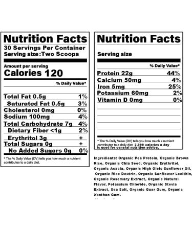 Organic Vegan Protein Powder - 30 Servings 22G Plant Protein 120 Calories Low Carb 0 Sugar Ideal for Weight Loss & Muscle Gain - Vanilla Cake Batter Flavor - Buy Online on GoSupps.com