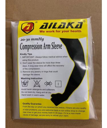 Ailaka Medical Compression Arm Sleeves - 20-30 mmHg Support for Lymphedema, Pain, Swelling, Post Surgery Recovery - XXL Beige - Buy Online on GoSupps.com