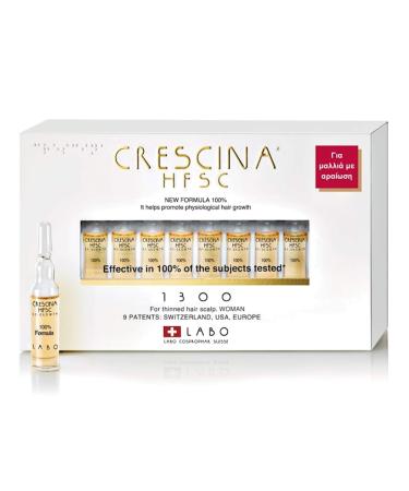 Crescina HFSC Hair Growth Treatment Thinned Hair Scalp For Woman 20 Vials (1300 - Severe Hair Loss) - Buy Online on GoSupps.com