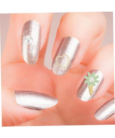 Housoutil 1 Box Nail Art Accessories Nail Decoration Manicure Studs Embellishment Nail Art Decorations Artificiales Para Trendy Decor Nail Stickers DIY Nail Supplies Alloy Japanese 6.5X6.5X1cm Green - Buy Online on GoSupps.com