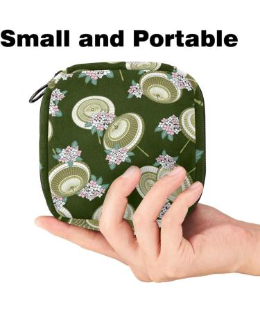 Javenproeqt Portable Women's Binding Bags | Menstrual Cup Pocket & Pads | Perfect for Teenage Girls | Multicolored Japanese Umbrella Design - Buy Online on GoSupps.com