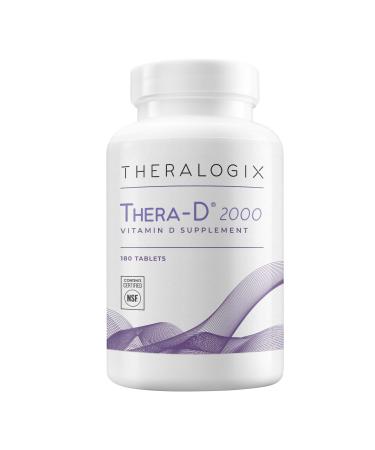 Thera-D 2000 Vitamin D Supplement | 2 000 IU Vitamin D3 Tablets | 180 Day Supply | Manufactured in The USA