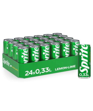 Sprite - lively soft drink with fruity taste made of lime and lemons - refreshing soft drink in one way doses (24 x 330 ml)