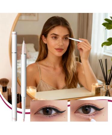 Highlighter Pencil for Makeup Long-Lasting Dual-Ended Pen Eyeliner and Highlighter Pencil | For Festive Face Makeup Women's Beauty Mature Skin - Buy Online on GoSupps.com