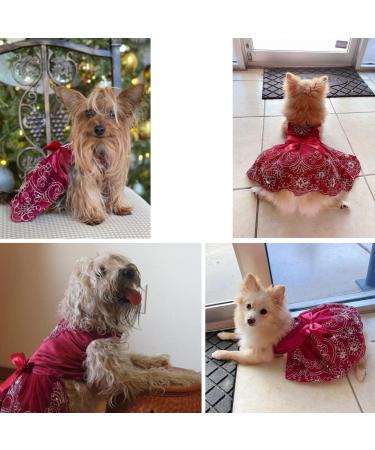 Delifur X-Large Red Dog Tutu Wedding Dress - Flower Princess Pet Costume for Spring & Summer Parties - Buy Online on GoSupps.com