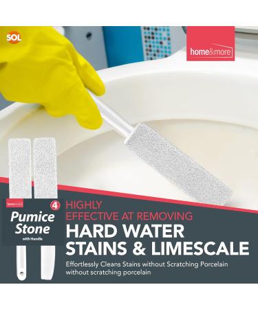 Pumice Stone Toilet Cleaner 4-Pack | Limescale Removal & Toilet Cleaning | with Handle for Easy Use - Buy Online on GoSupps.com