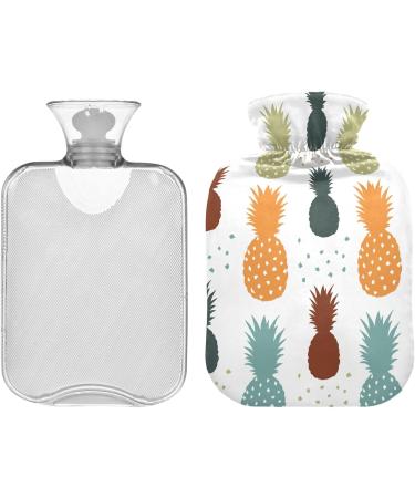 Naanle Summer Tropical Pineapple Water Bottle - 2L Large Hot Water Bottle for Bed Hand/Foot Heat Relief & Cold Therapy - Buy Online on GoSupps.com