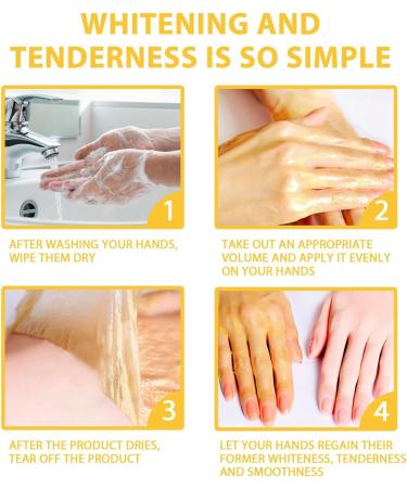 Honey Peel Off Hand Mask Moisturizing Repair Hand Mask 24K Gold Hand Mask Exfoliating Hand Mask Repair for Rough Skin for Men & Women (2pc) - Buy Online on GoSupps.com