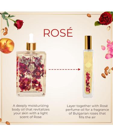 SAFA Ros Fragrance Oil Roller Bulgarian Damask Rose Scent | Organic Unisex Perfume | 10 mL | Alcohol-Free - Buy Online on GoSupps.com
