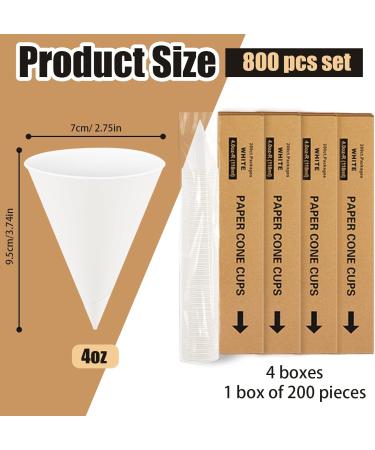 800 Pcs Snow Cone Cups 4oz Disposable Paper Water Cups Shaved Ice Cup Dessert Bowls for Family Gathering Wedding Party Office Gym Exhibition Business - Buy Online on GoSupps.com