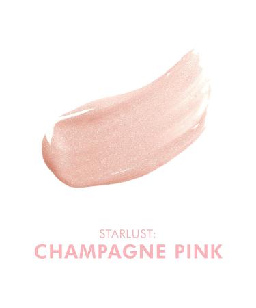 Beauty For Real Starlust Lip Gloss - Champagne Pink Metallic - Non-Sticky Plumping & Hydrating - Marine Collagen - 0.15 fl oz - Buy Online on GoSupps.com