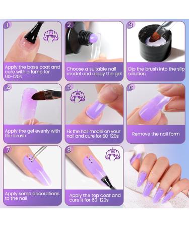 Skymore Nail Set - Gel Nail Extension with UV Color Gel & Overlack | 15ml Nude Nail Starter Kit for Easy Nail Art - Buy Online on GoSupps.com